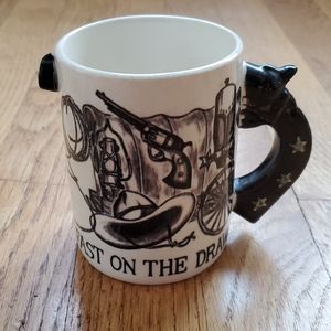 Vintage western gunslinger mug 10oz
